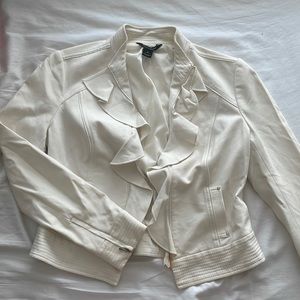 White Ruffled Jacket